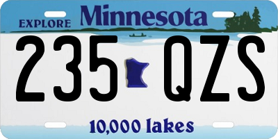 MN license plate 235QZS