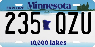 MN license plate 235QZU