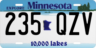 MN license plate 235QZV