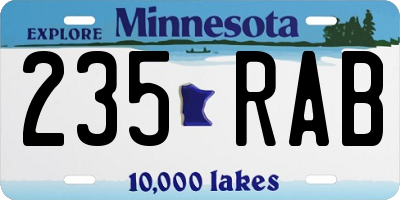 MN license plate 235RAB