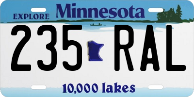 MN license plate 235RAL