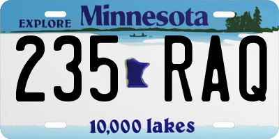 MN license plate 235RAQ
