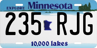 MN license plate 235RJG