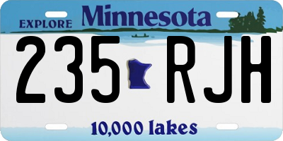 MN license plate 235RJH