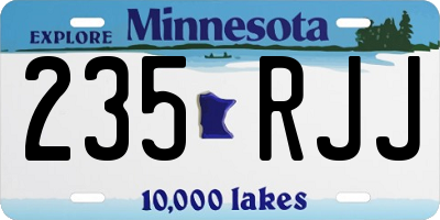 MN license plate 235RJJ