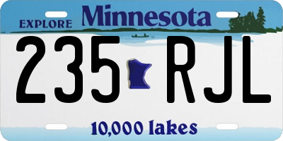 MN license plate 235RJL
