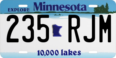MN license plate 235RJM