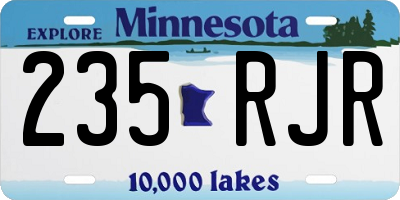 MN license plate 235RJR
