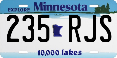 MN license plate 235RJS
