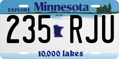 MN license plate 235RJU