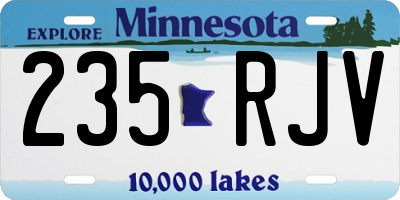 MN license plate 235RJV