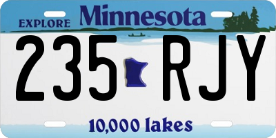 MN license plate 235RJY