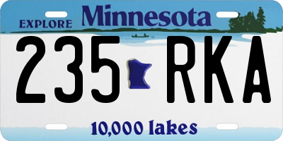 MN license plate 235RKA