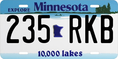 MN license plate 235RKB