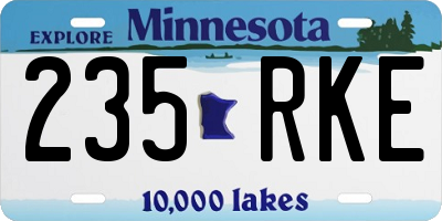 MN license plate 235RKE