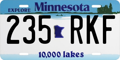 MN license plate 235RKF