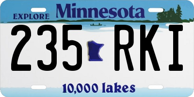 MN license plate 235RKI