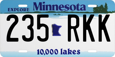MN license plate 235RKK