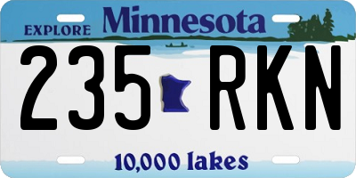 MN license plate 235RKN