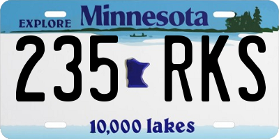MN license plate 235RKS