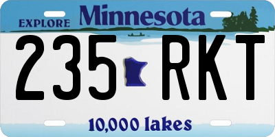MN license plate 235RKT
