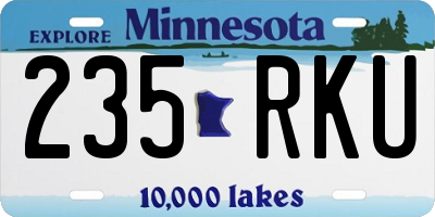 MN license plate 235RKU