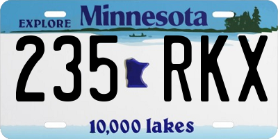 MN license plate 235RKX