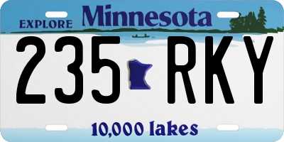 MN license plate 235RKY