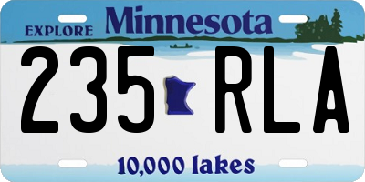 MN license plate 235RLA