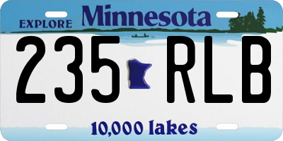 MN license plate 235RLB