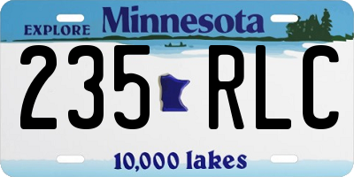 MN license plate 235RLC
