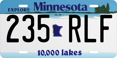 MN license plate 235RLF