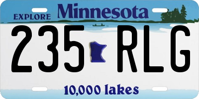 MN license plate 235RLG
