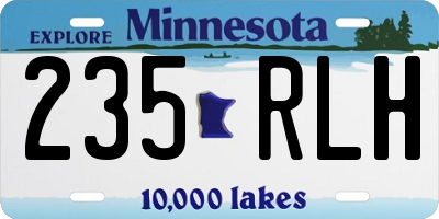MN license plate 235RLH