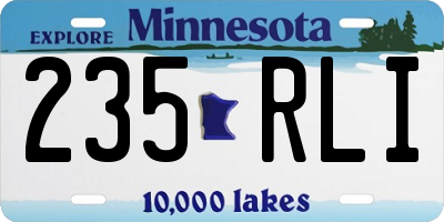 MN license plate 235RLI