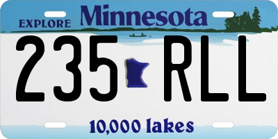 MN license plate 235RLL