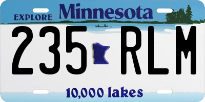 MN license plate 235RLM