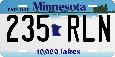 MN license plate 235RLN