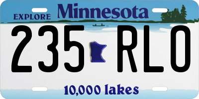 MN license plate 235RLO