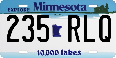 MN license plate 235RLQ
