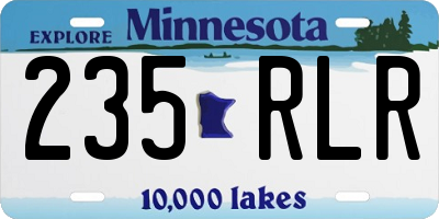 MN license plate 235RLR