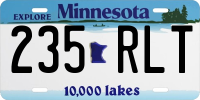 MN license plate 235RLT