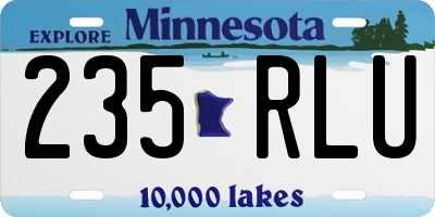 MN license plate 235RLU