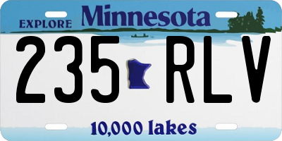 MN license plate 235RLV