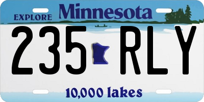MN license plate 235RLY