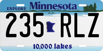 MN license plate 235RLZ