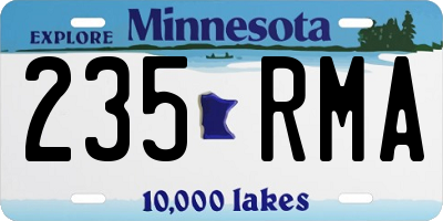 MN license plate 235RMA