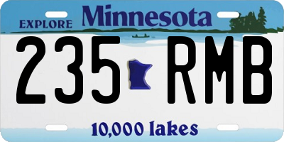 MN license plate 235RMB