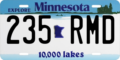 MN license plate 235RMD
