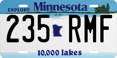 MN license plate 235RMF